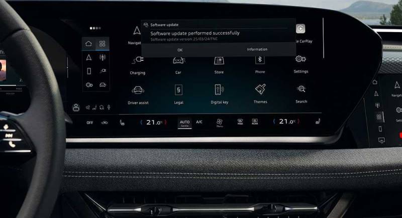 Audi A6 e-tron infotainment system