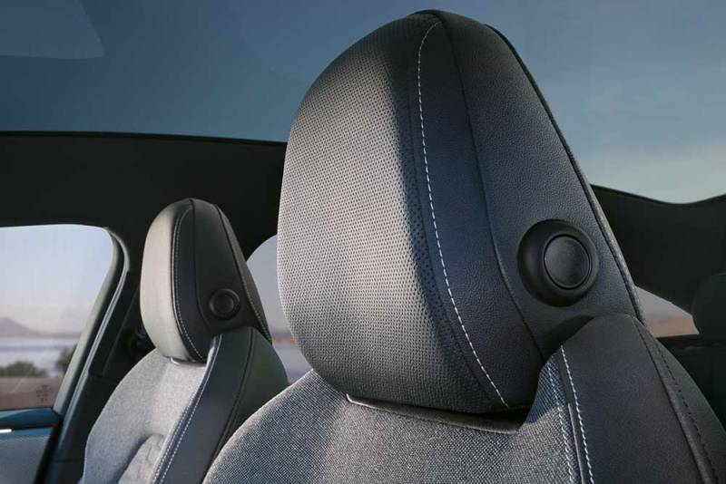 Audi A6 e-tron optional Bang & Olufsen Premium Sound System with headrest loudspeakers ensures optimum sound.